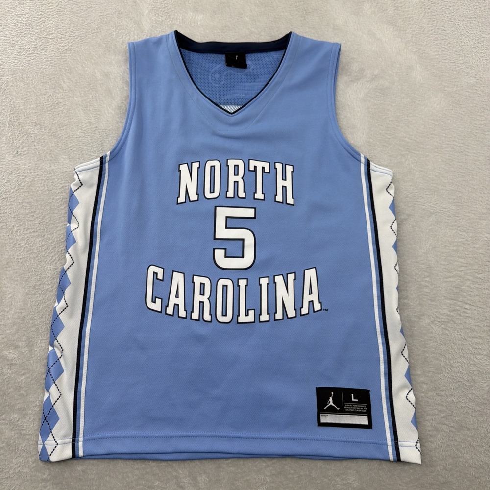 Nike Jordan Brand North Carolina Tarheels #5 Youth Size Large Jersey Basketball